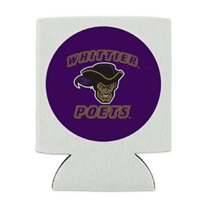 Whittier College Poets Logo Can Cooler - Drink Sleeve Hugger Collapsible Insulator - Beverage Insulated Holder