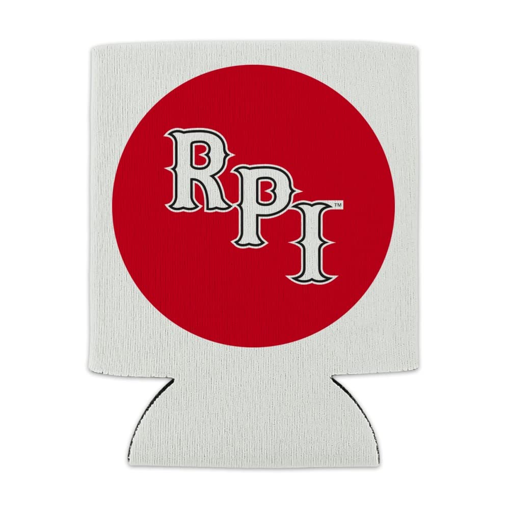 Rensselaer Polytechnic Institute Primary Logo Can Cooler - Drink Sleeve Hugger Collapsible Insulator - Beverage Insulated Holder