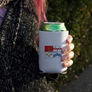 Rensselaer Polytechnic Institute Secondary Logo Can Cooler - Drink Sleeve Hugger Collapsible Insulator - Beverage Insulated Holder