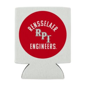 Rensselaer Polytechnic Institute Red Hawks Logo Can Cooler - Drink Sleeve Hugger Collapsible Insulator - Beverage Insulated Holder