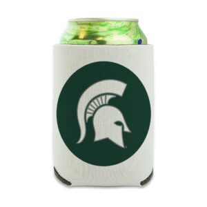 michigan state spartan logo can cooler - drink sleeve hugger collapsible insulator - beverage insulated holder