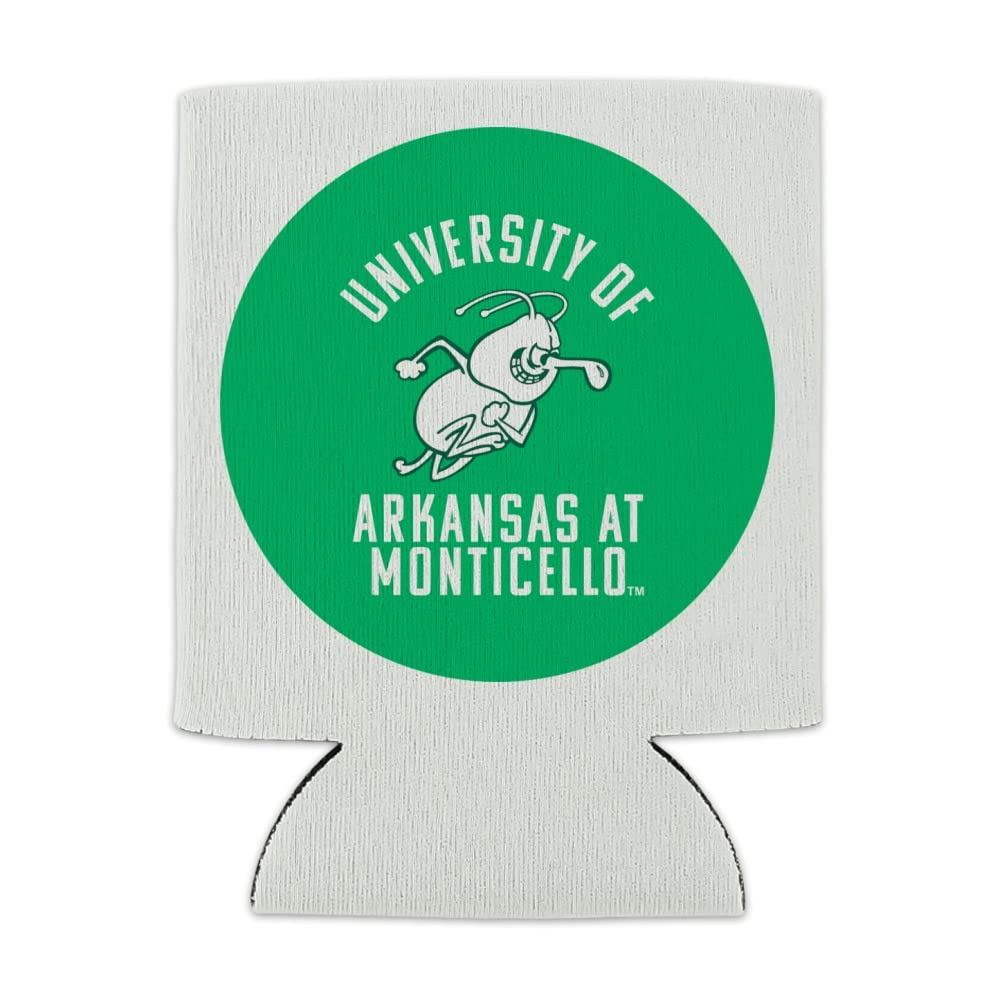 University of Arkansas at Monticello Bull Weevil Logo Can Cooler - Drink Sleeve Hugger Collapsible Insulator - Beverage Insulated Holder