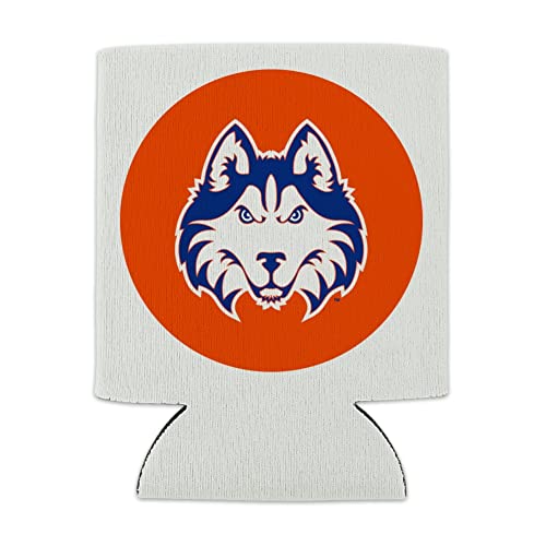 Houston Baptist University Secondary Logo Can Cooler - Drink Sleeve Hugger Collapsible Insulator - Beverage Insulated Holder