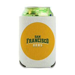 university of san francisco secondary logo can cooler - drink sleeve hugger collapsible insulator - beverage insulated holder