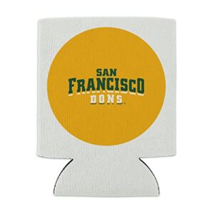 University of San Francisco Secondary Logo Can Cooler - Drink Sleeve Hugger Collapsible Insulator - Beverage Insulated Holder