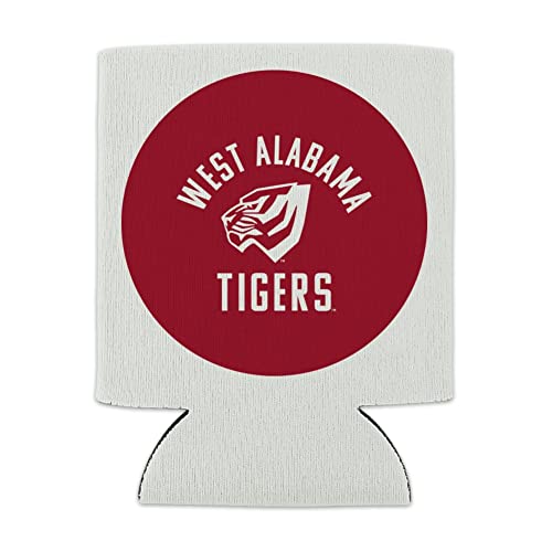 University of West Alabama Tigers Logo Can Cooler - Drink Sleeve Hugger Collapsible Insulator - Beverage Insulated Holder