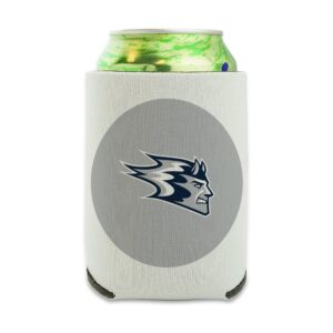 university of wisconsin - stout secondary logo can cooler - drink sleeve hugger collapsible insulator - beverage insulated holder