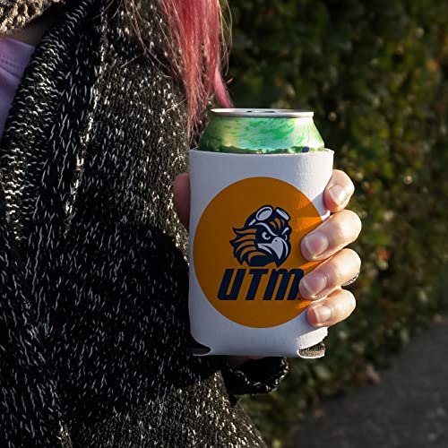 University of Tennessee Martin Secondary Logo Can Cooler - Drink Sleeve Hugger Collapsible Insulator - Beverage Insulated Holder