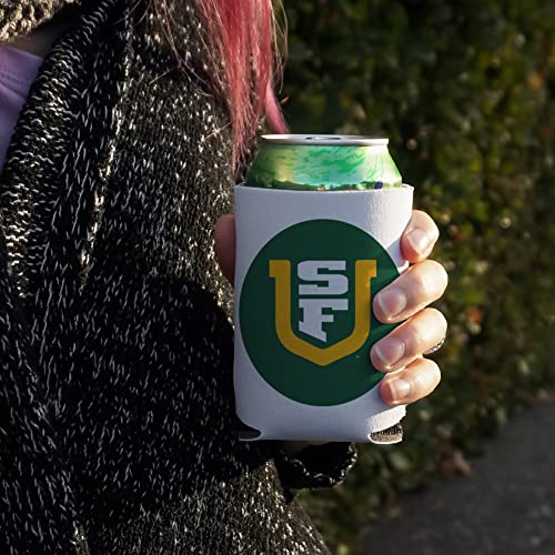 University of San Francisco Primary Logo Can Cooler - Drink Sleeve Hugger Collapsible Insulator - Beverage Insulated Holder