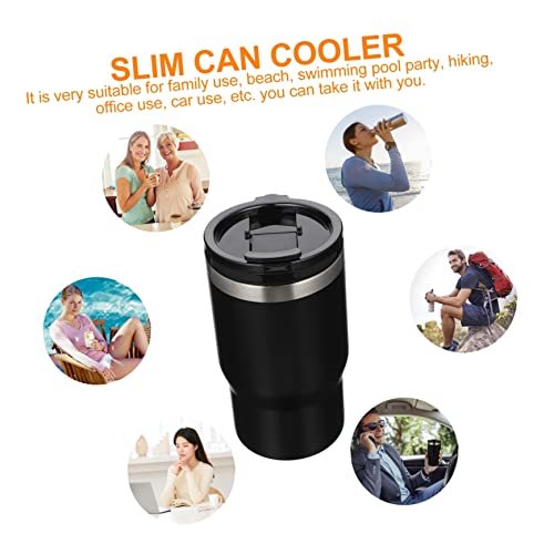 CUBTOL Cooler Cup Stainless Steel Coffee Cup Coffee Cooler Coffee Mug Insulated Vacuum Insulated Coffee Tumbler Insulated Coffee Mug Insulated Coffee Cups Slim Can Cooler Can Chiller