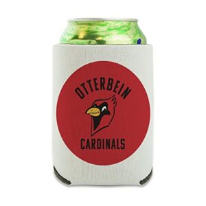 otterbein university cardinals logo can cooler - drink sleeve hugger collapsible insulator - beverage insulated holder