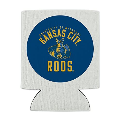 University of Missouri - Kansas City Kangaroos Logo Can Cooler - Drink Sleeve Hugger Collapsible Insulator - Beverage Insulated Holder