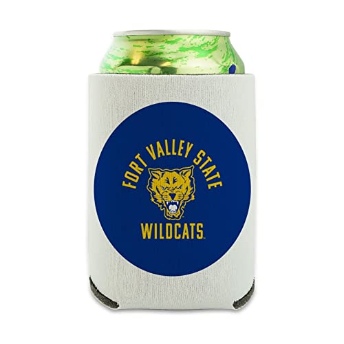 Fort Valley State University Wildcats Logo Can Cooler - Drink Sleeve Hugger Collapsible Insulator - Beverage Insulated Holder