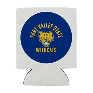 Fort Valley State University Wildcats Logo Can Cooler - Drink Sleeve Hugger Collapsible Insulator - Beverage Insulated Holder