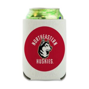 northeastern university huskies logo can cooler - drink sleeve hugger collapsible insulator - beverage insulated holder