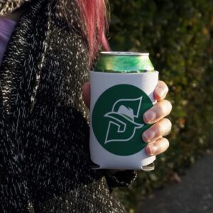 Stetson University Primary Logo Can Cooler - Drink Sleeve Hugger Collapsible Insulator - Beverage Insulated Holder