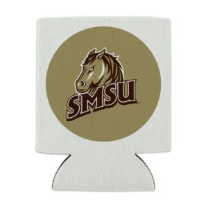 Southwest Minnesota State University Secondary Logo Can Cooler - Drink Sleeve Hugger Collapsible Insulator - Beverage Insulated Holder