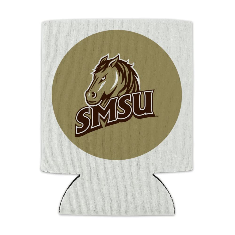 Southwest Minnesota State University Secondary Logo Can Cooler - Drink Sleeve Hugger Collapsible Insulator - Beverage Insulated Holder