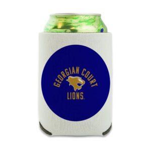 georgian court university lions logo can cooler - drink sleeve hugger collapsible insulator - beverage insulated holder