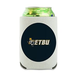 east texas baptist university tigers logo can cooler - drink sleeve hugger collapsible insulator - beverage insulated holder