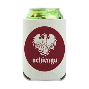 university of chicago primary logo can cooler - drink sleeve hugger collapsible insulator - beverage insulated holder