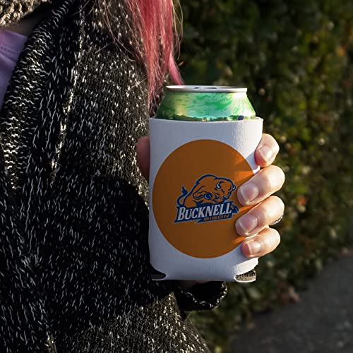 Bucknell Secondary Logo Can Cooler - Drink Sleeve Hugger Collapsible Insulator - Beverage Insulated Holder