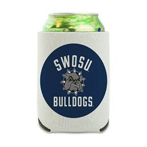 southwestern oklahoma state university bulldogs logo can cooler - drink sleeve hugger collapsible insulator - beverage insulated holder
