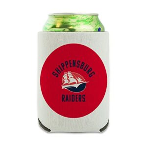 shippensburg university raiders logo can cooler - drink sleeve hugger collapsible insulator - beverage insulated holder