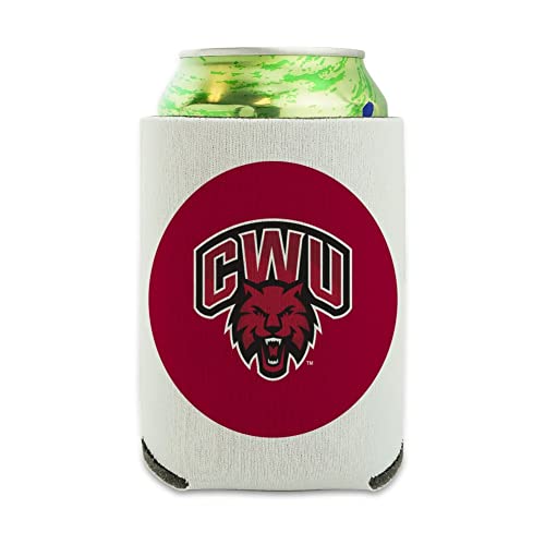 Central Washington University Primary Logo Can Cooler - Drink Sleeve Hugger Collapsible Insulator - Beverage Insulated Holder