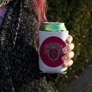 Central Washington University Primary Logo Can Cooler - Drink Sleeve Hugger Collapsible Insulator - Beverage Insulated Holder