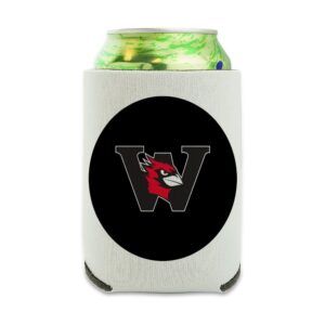 wesleyan university secondary logo can cooler - drink sleeve hugger collapsible insulator - beverage insulated holder