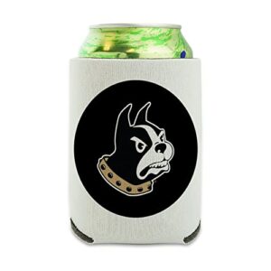 wofford college secondary logo can cooler - drink sleeve hugger collapsible insulator - beverage insulated holder