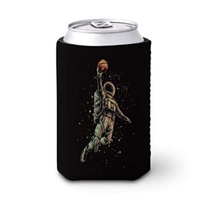 can cooler sleeves coozies for cans and bottles insulators basketball astronaut space print pvc elastic reusable