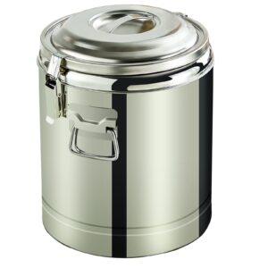 orpagu stainless steel insulated barrel，insulated milk tea bucket insulation and cold tea water milk soup coffee stainless steel beverage dispenser lywy (color : silver, size : 60l)