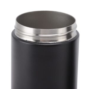 Stainless Steel Beer Cola Can with Opener, Double Walled Black Insulated Beverage Cooler for Home Outdoor Camping