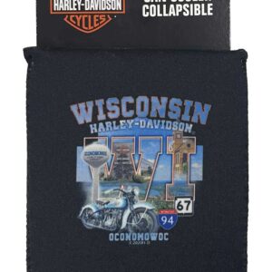 Harley-Davidson Custom Wisconsin Harley-Davidson Neoprene Flat Can Wrap - Black