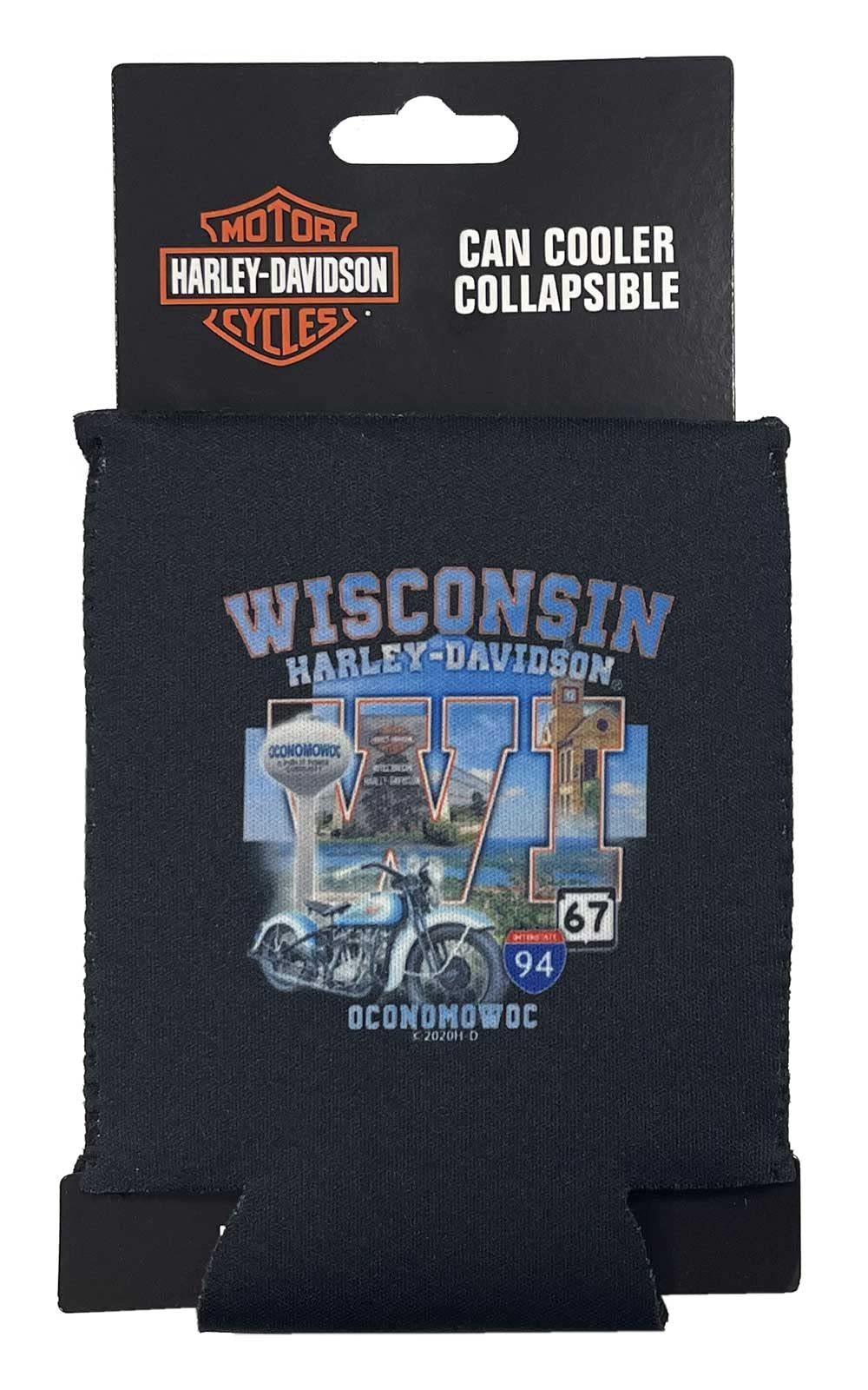 Harley-Davidson Custom Wisconsin Harley-Davidson Neoprene Flat Can Wrap - Black
