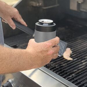 LaserGram Double Wall Insulated Beverage Can Holder, Real Estate, Personalized Engraving Included (Standard Can, Gray)