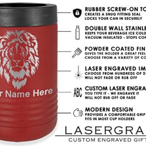 LaserGram Double Wall Insulated Beverage Can Holder, Horse Head 3, Personalized Engraving Included (Standard Can, Maroon)