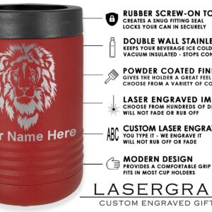 LaserGram Double Wall Insulated Beverage Can Holder, Keep Calm and Do Gymnastics, Personalized Engraving Included (Standard Can, Maroon)