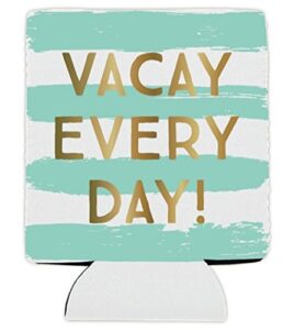 slant collections insulated can cover, 4 x 5.2-inch, vacay everyday