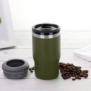 14oz Can Bottle Insulated Holder Drink Cooler 304 Stainless Steel Easy Clean Insulated Can Cooler for Outdoor Drinking Car (OD Green)