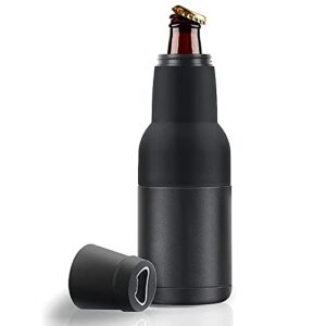 stainless steel double wall vacuum insulated can cooler with bottle opener for 12oz bottles cans