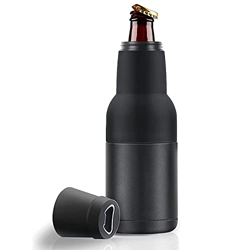 Stainless Steel Double Wall Vacuum Insulated Can Cooler with Bottle Opener for 12oz Bottles Cans