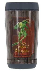 thermos the lord of the rings the green dragon, guardian collection stainless steel travel tumbler, vacuum insulated & double wall, 12oz