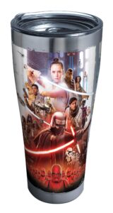 tervis star wars episode ix triple walled insulated tumbler travel cup keeps drinks cold & hot, 30oz, stainless steel