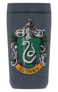 thermos harry potter slytherin house crest, guardian collection stainless steel travel tumbler, vacuum insulated & double wall, 12oz