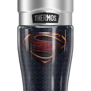 THERMOS Justice League Movie Superman Logo, STAINLESS KING Stainless Steel Travel Tumbler, Vacuum insulated & Double Wall, 16oz