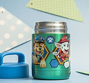 Zak Designs Kids' Vacuum Insulated Stainless Steel Food Jar with Carry Handle, Thermal Container for Travel Meals and Lunch On The Go, 12 oz, PAW Patrol