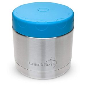 lunchbots 16oz thermos stainless steel wide mouth - insulated thermos with vented lid - keeps food hot or cold for hours - leak-proof portable thermal food jar is ideal for soup - 16 ounce - aqua